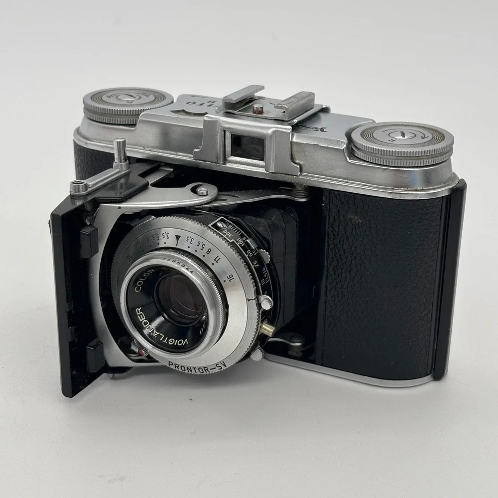 Voigtlander Vito II Folding 35mm Film Camera Color-Skopar 50mm f/3.5 Prontor-SV